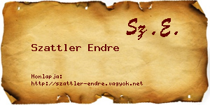 Szattler Endre névjegykártya
